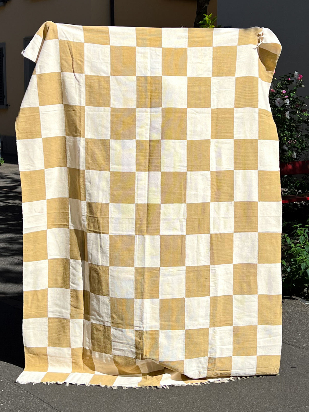 KORHOGO Medium Blanket/ Olive Checker