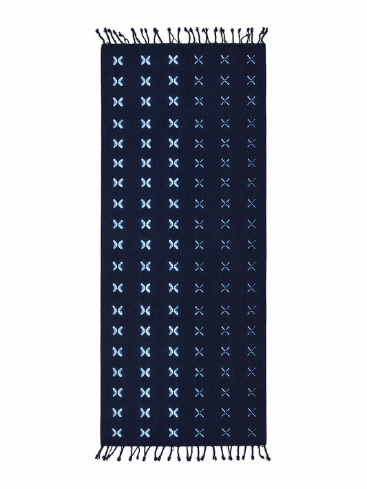 INDIGO Scarf / White Butterflies