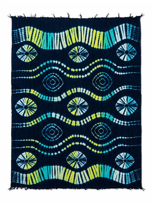 INDIGO Blanket / Green Tie Dye