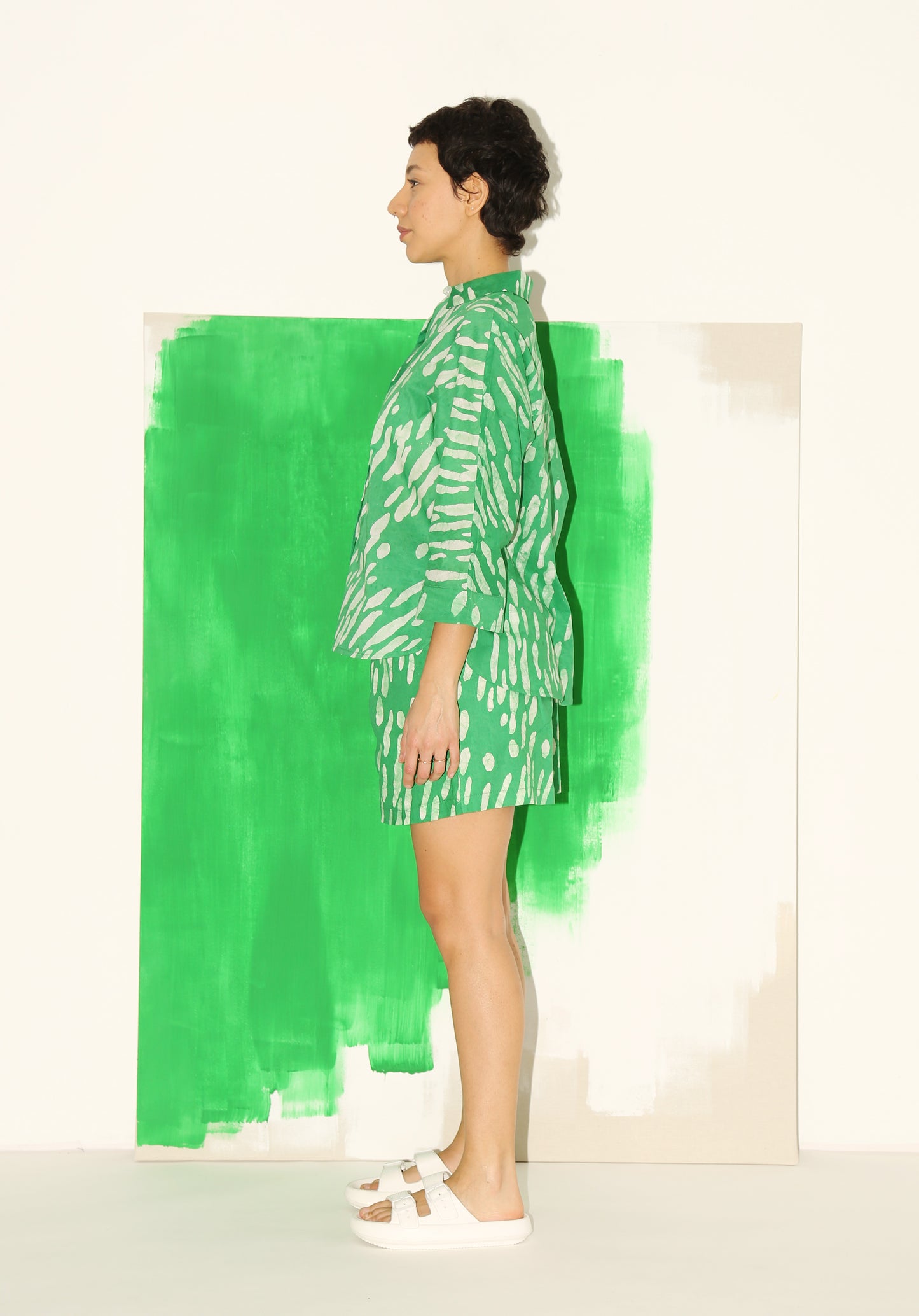 MAKEBA Shirt/ Green Shadows