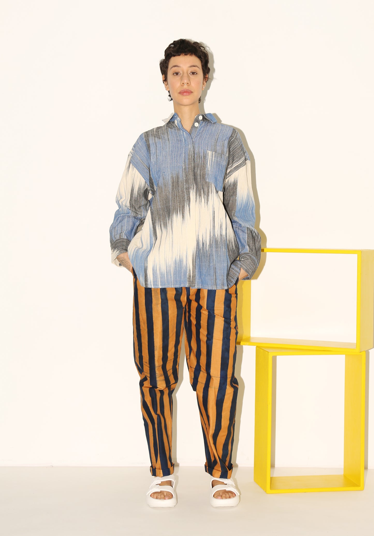 SORO Pants/ Earth Stripes