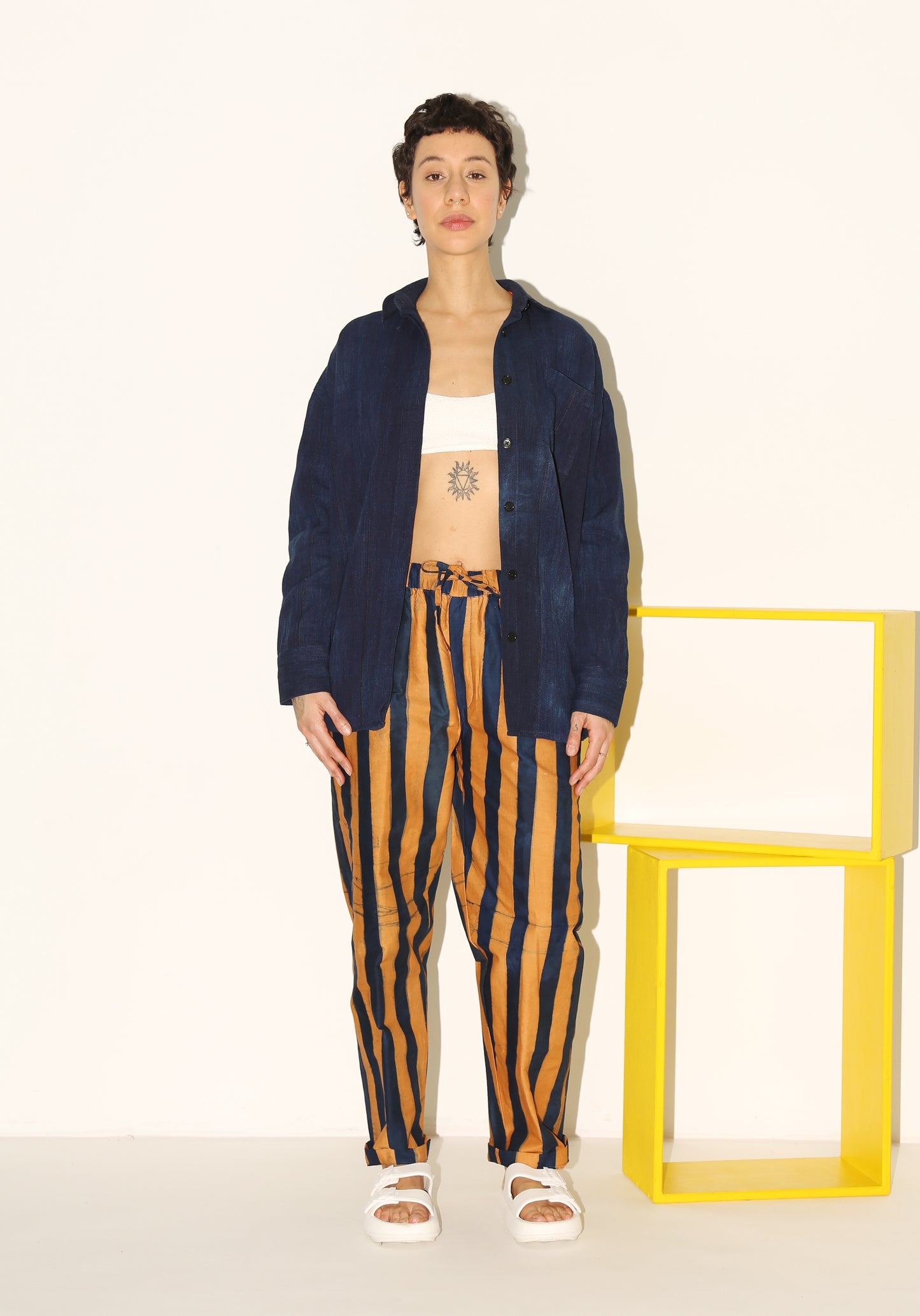 SORO Pants/ Earth Stripes