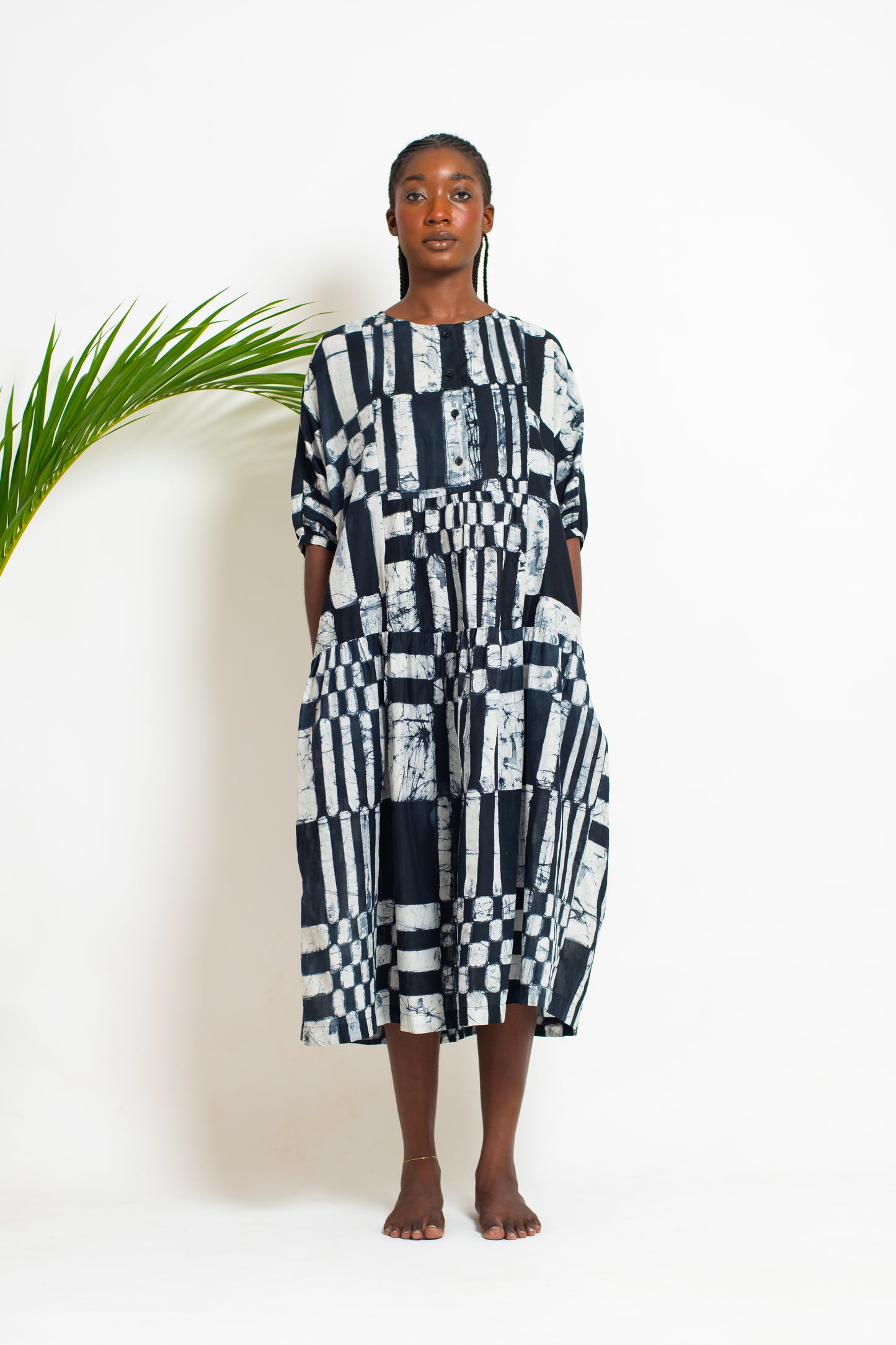 CHIMA Dress / Space Check Black