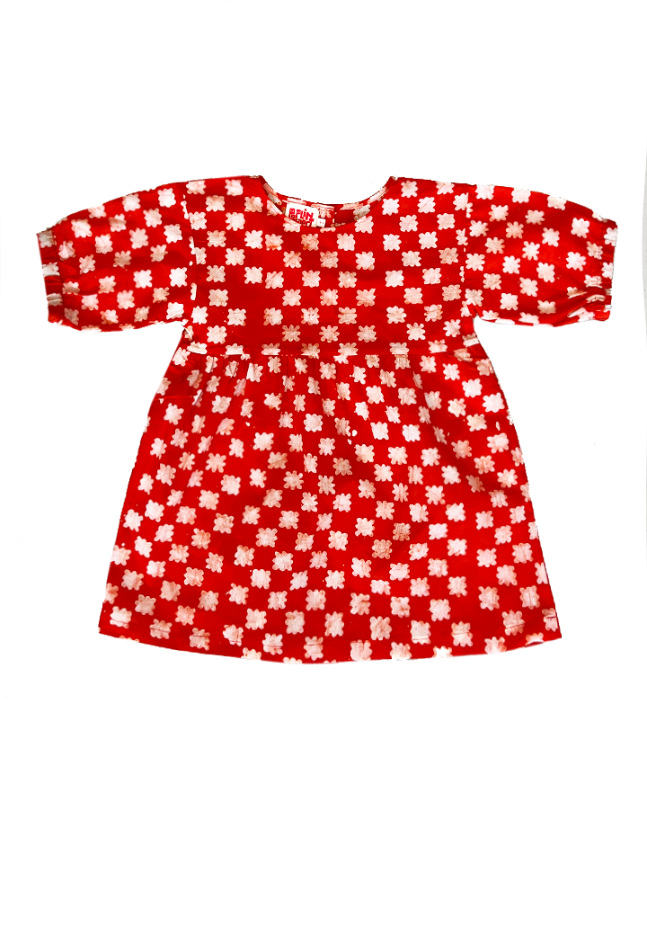 ELLA Dress / Red Floral Check