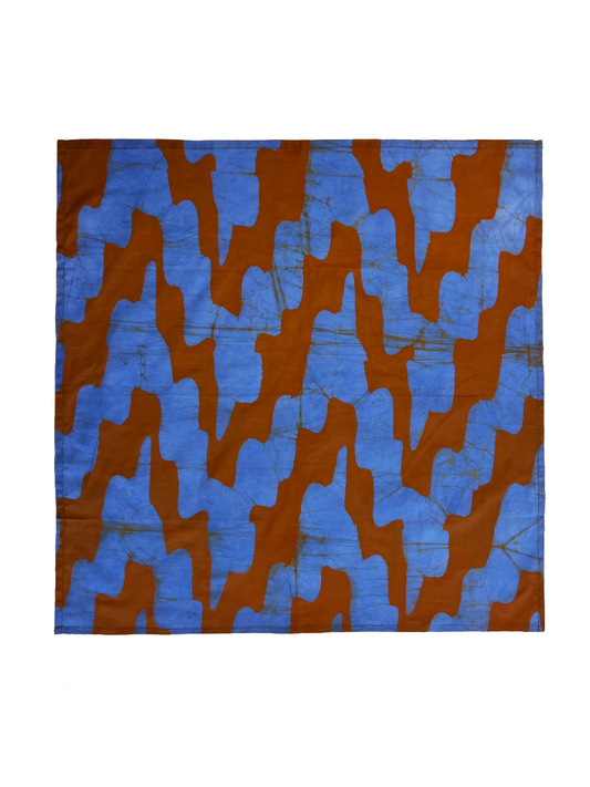 ZERO WASTE FOULARD/ Blue Migration Sqaure