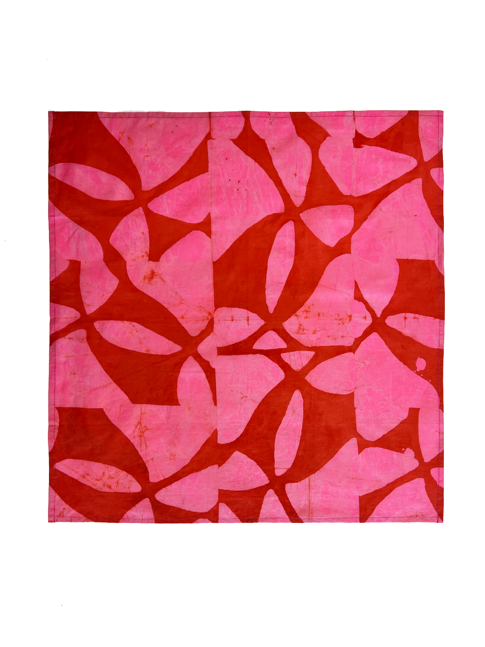 ZERO WASTE FOULARD/ Pink Plaza Sqaure