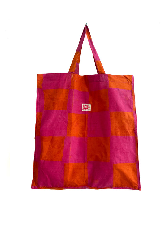 BOBO XL Shopper/ Pink Checker