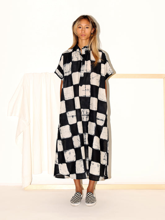 AMAN Dress/ Black Check