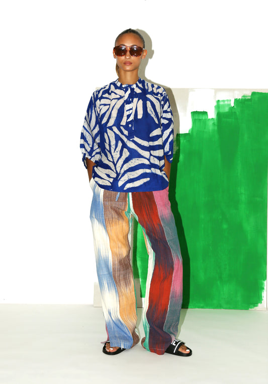 JESS Top / Palmiers bleu