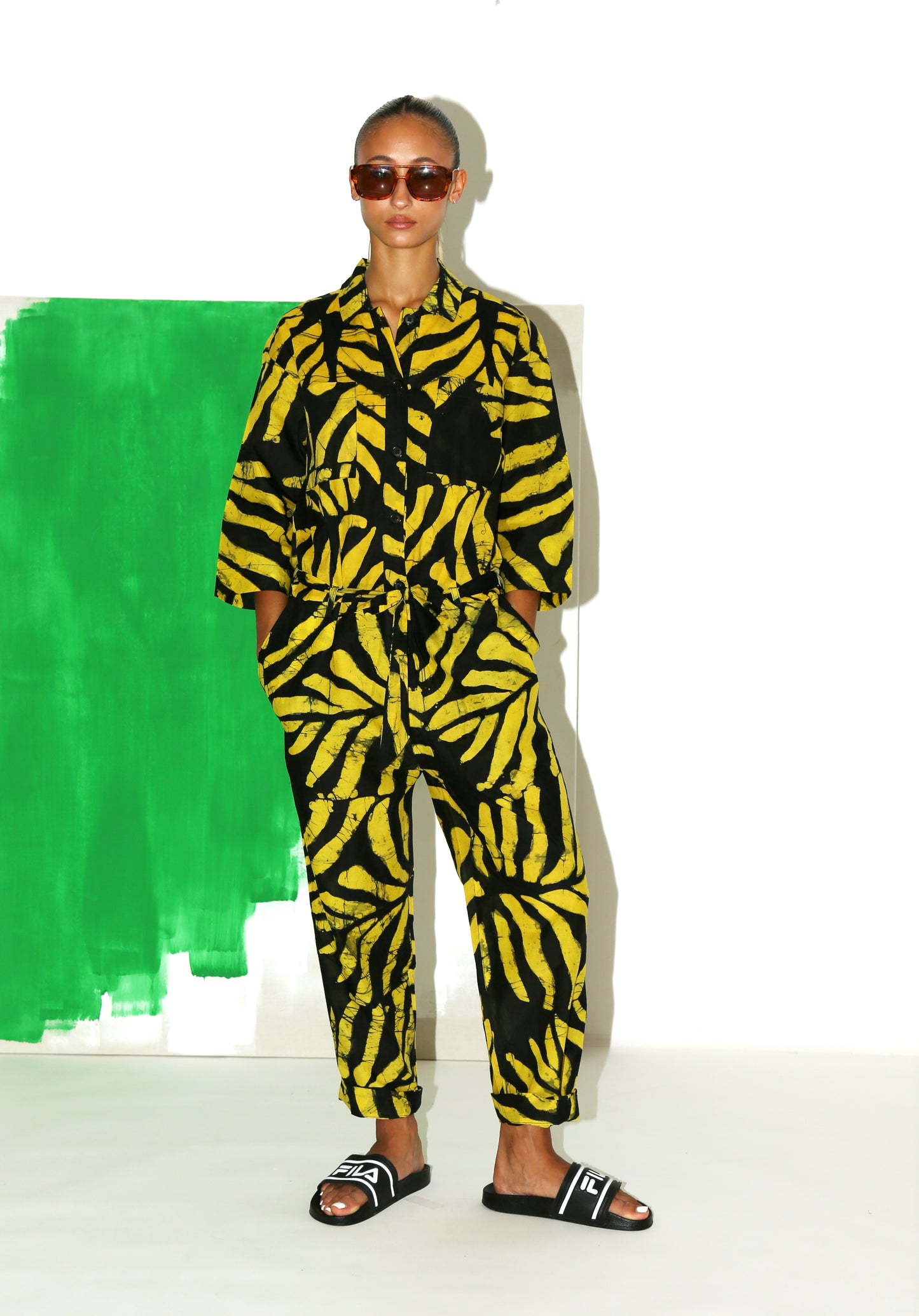 SABA Jumpsuit/ Palmiers jaunes