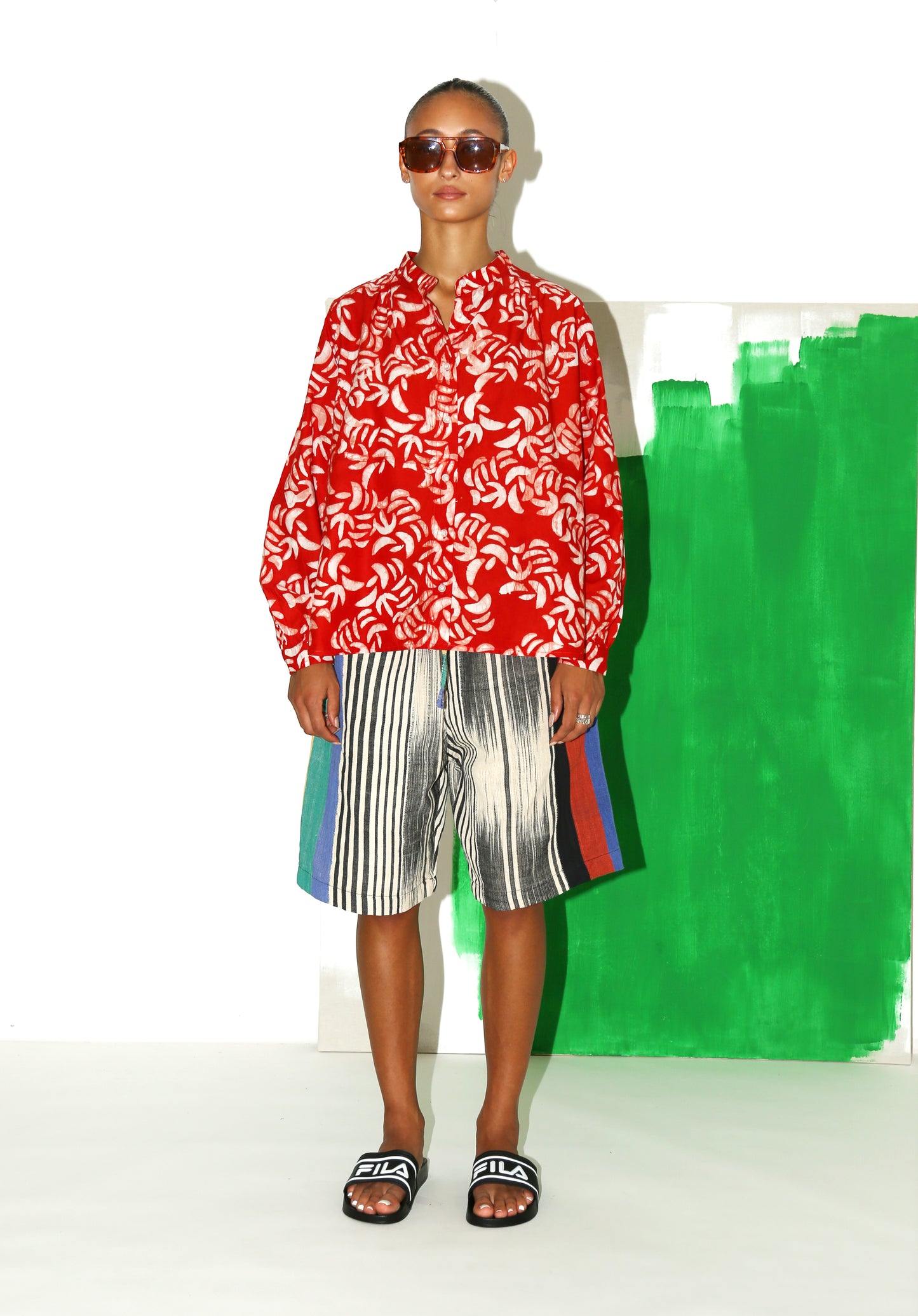 SHANI Top / Red Leaves