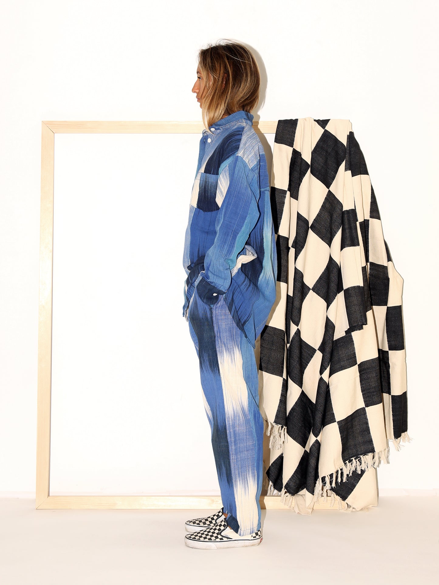 SORO Pants/ Blue Ikat