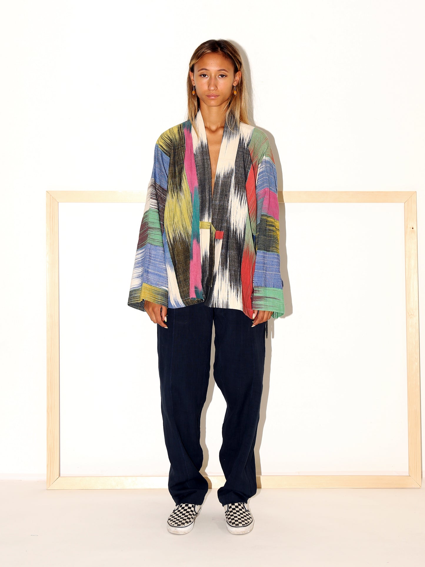 TONI Kimono Jacket/ Dark Rainbow Ikat