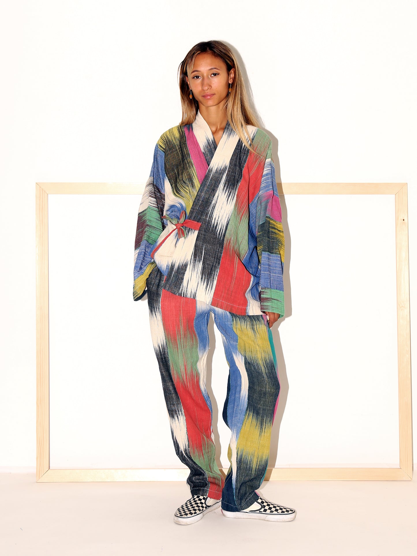 TONI Kimono Jacket/ Dark Rainbow Ikat
