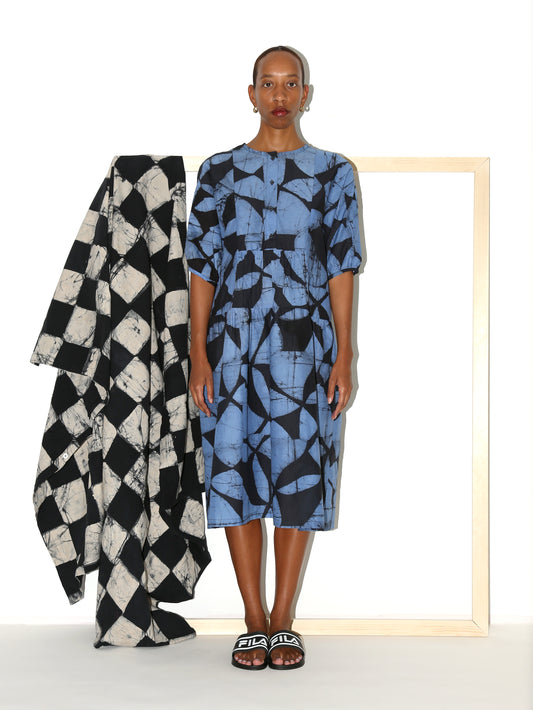 CHIMA Dress / Blue Plaza
