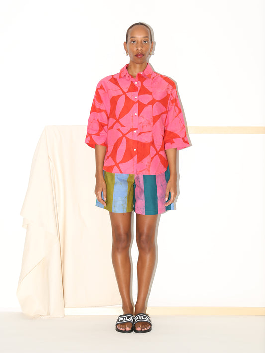 MAKEBA Shirt / Pink Plaza