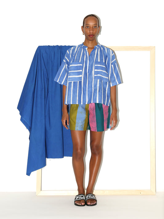 Tali Top / Blue Stripes