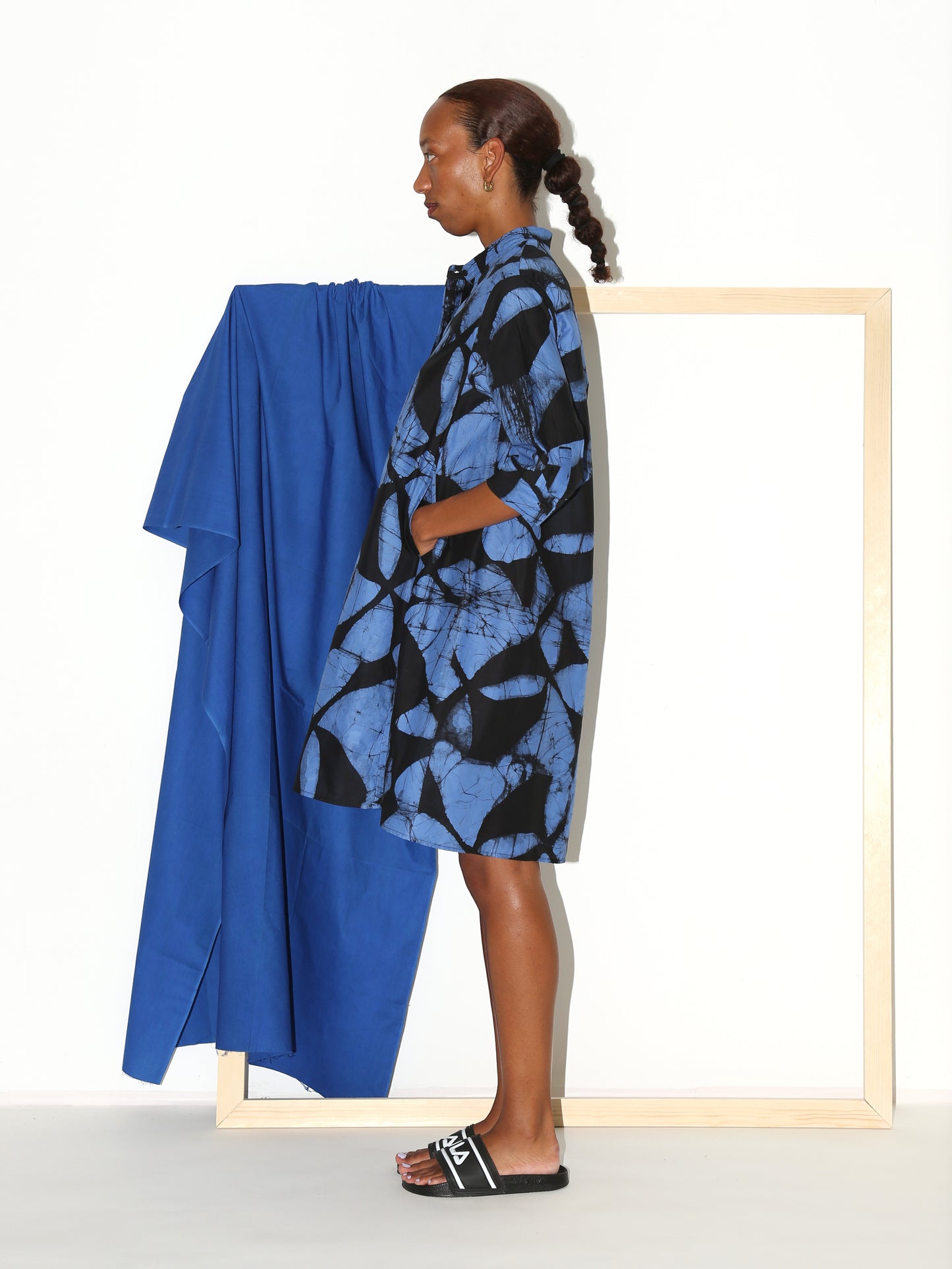 ZOLA Dress / Blue Plaza