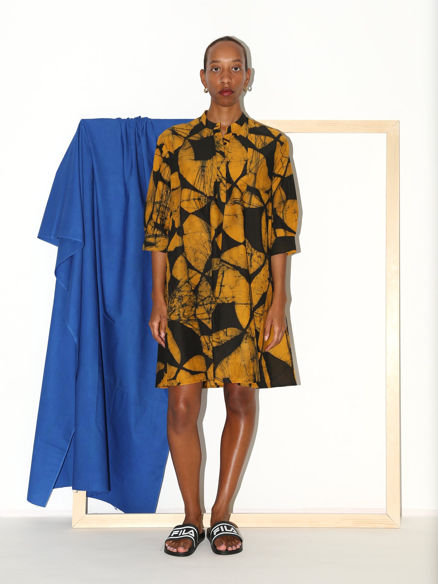 ZOLA Dress / Yellow Plaza
