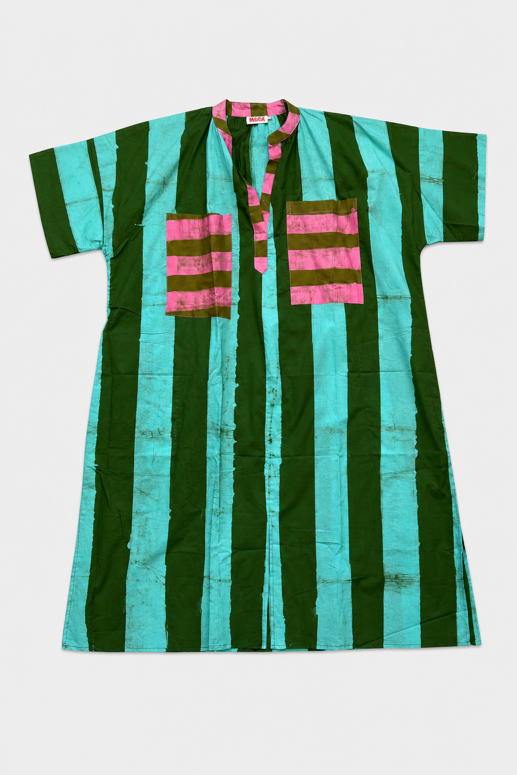 JUNO Dress / Aqua Stripes