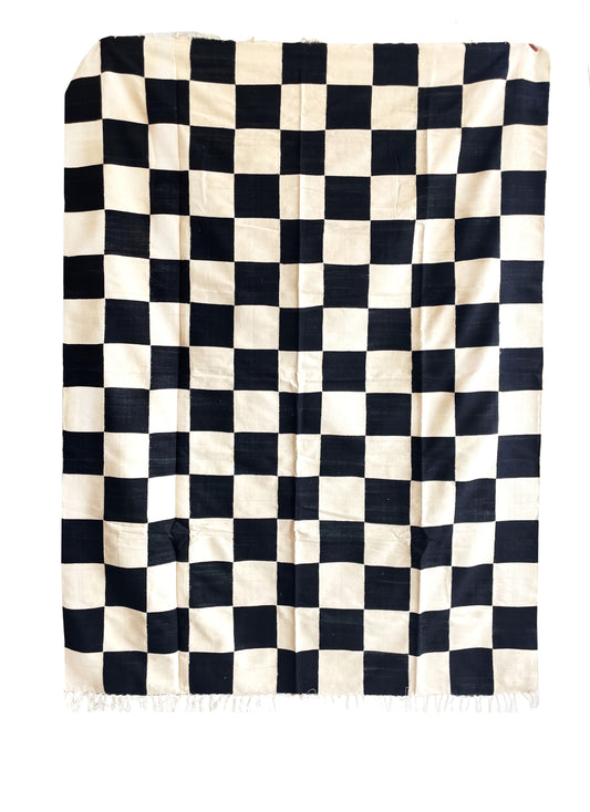KORHOGO Medium Blanket/ Black Checker
