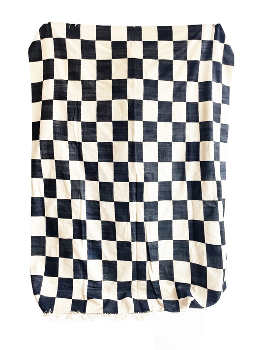 KORHOGO XL Blanket/ Black Checker