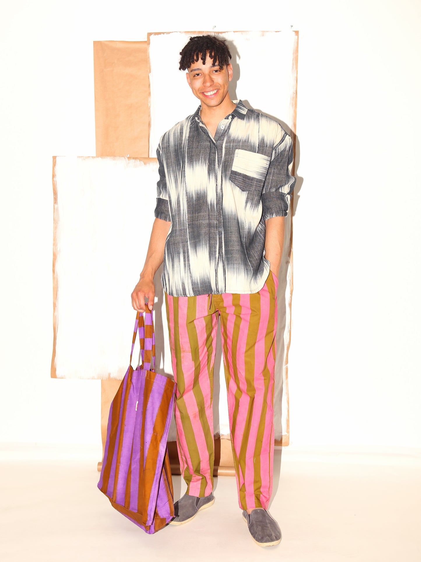 SORO Pants / Pink Earth Stripes