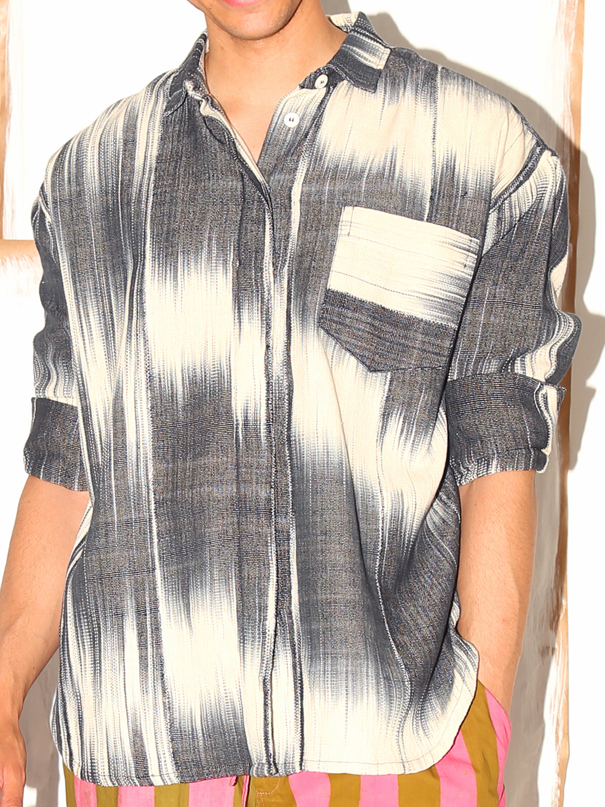 TAMALA Shirt/ Black White Ikat
