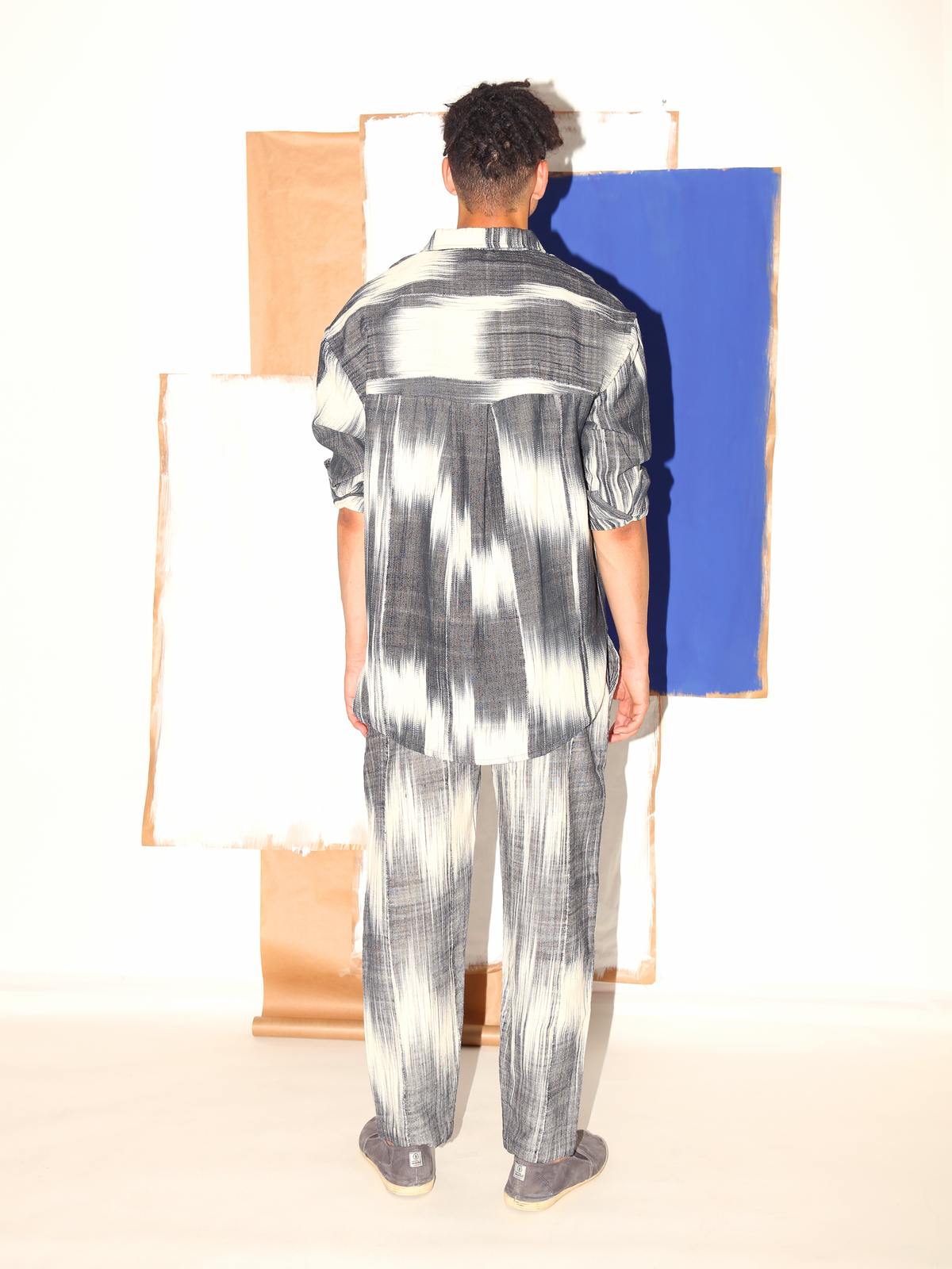 TAMALA Shirt/ Black White Ikat