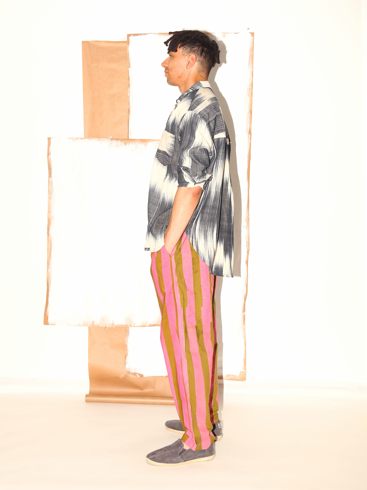SORO Pants / Pink Earth Stripes