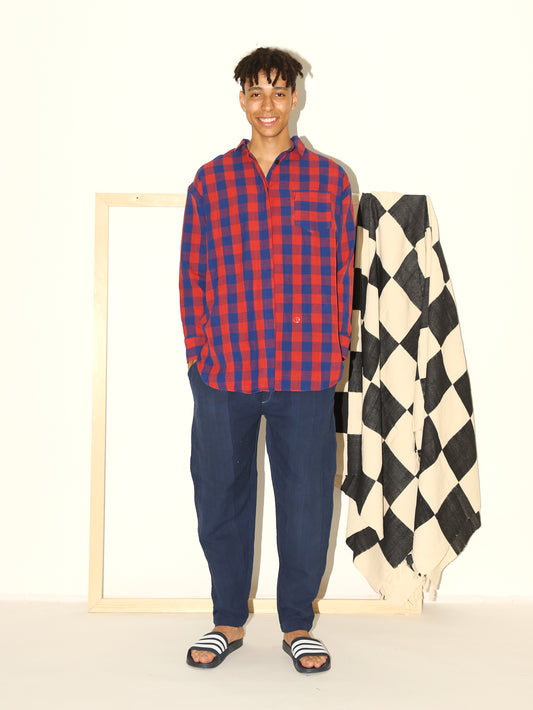 TAMALA Shirt/  Blue/Red Check