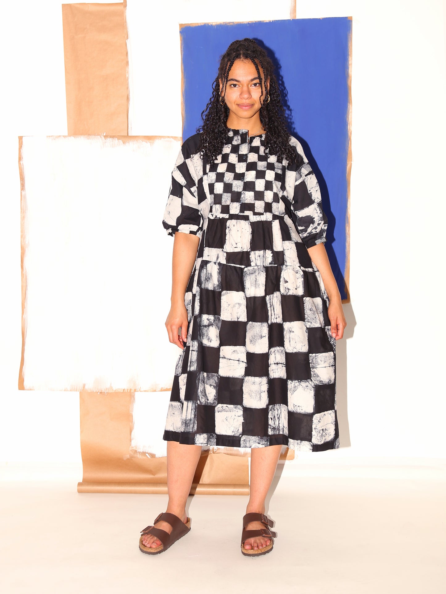 CHIMA Dress / Black Checker