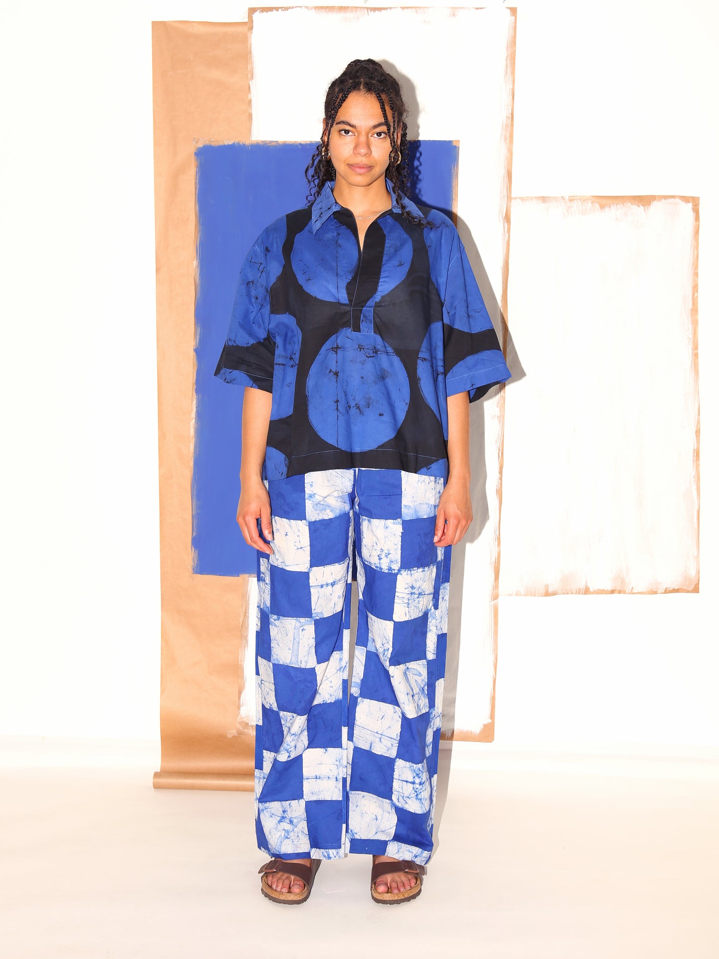 FRANCES Pants/ Blue Checker