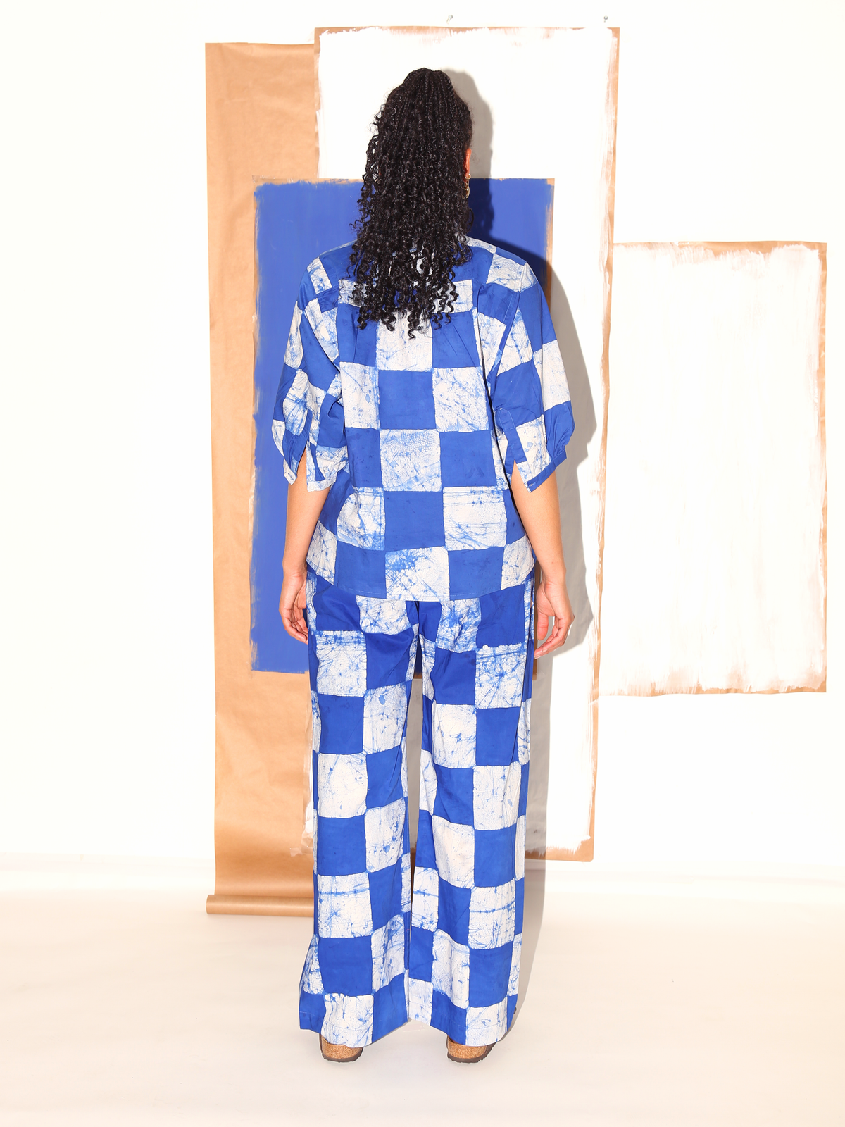 JESS Top / Blue Checker