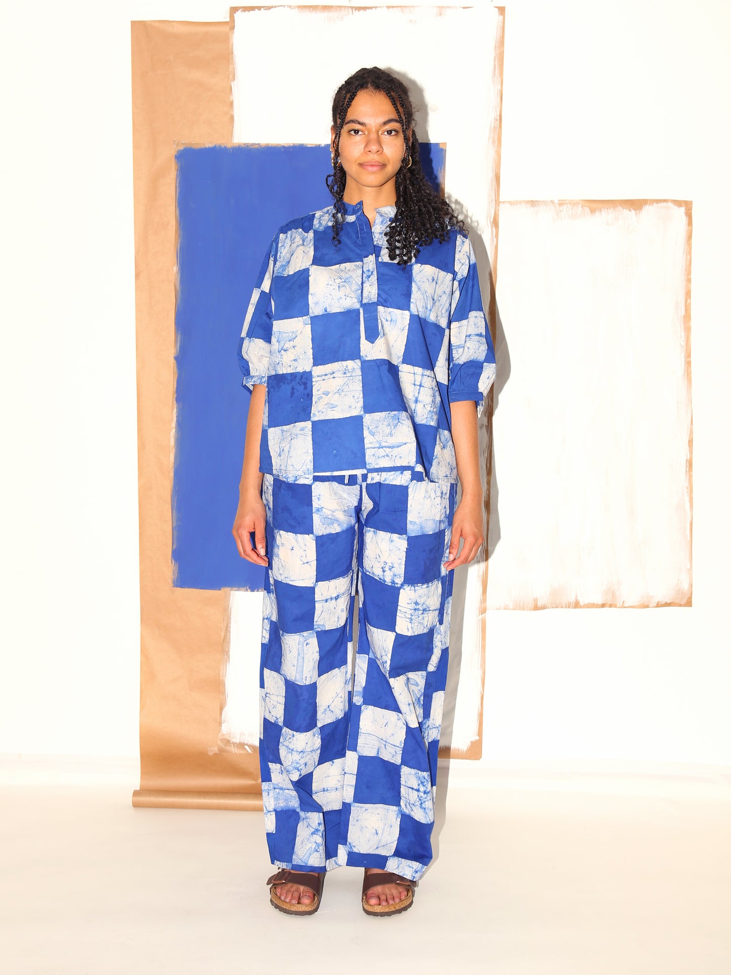 JESS Top / Blue Checker