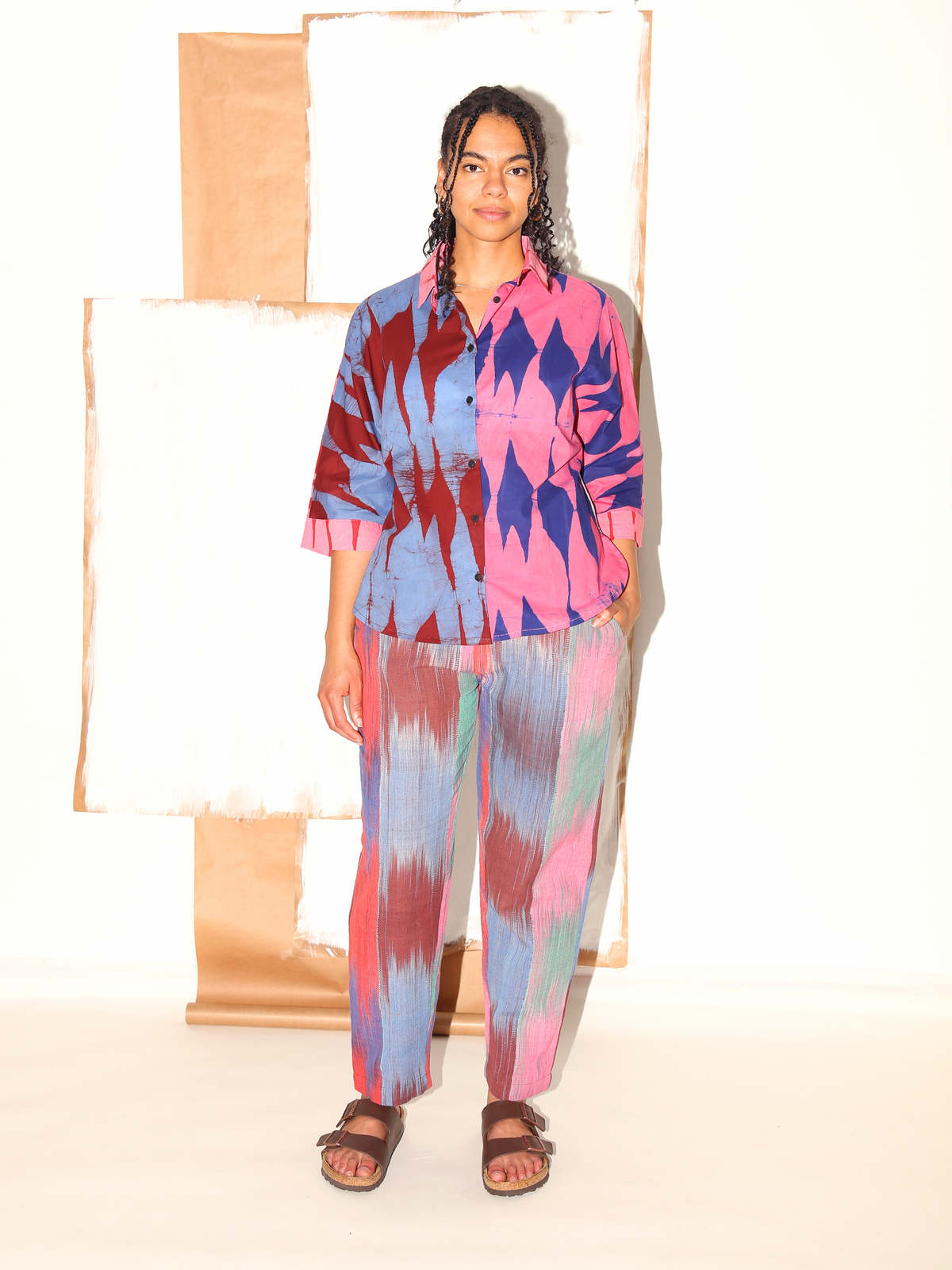 SORO Pants/ Berry Ikat
