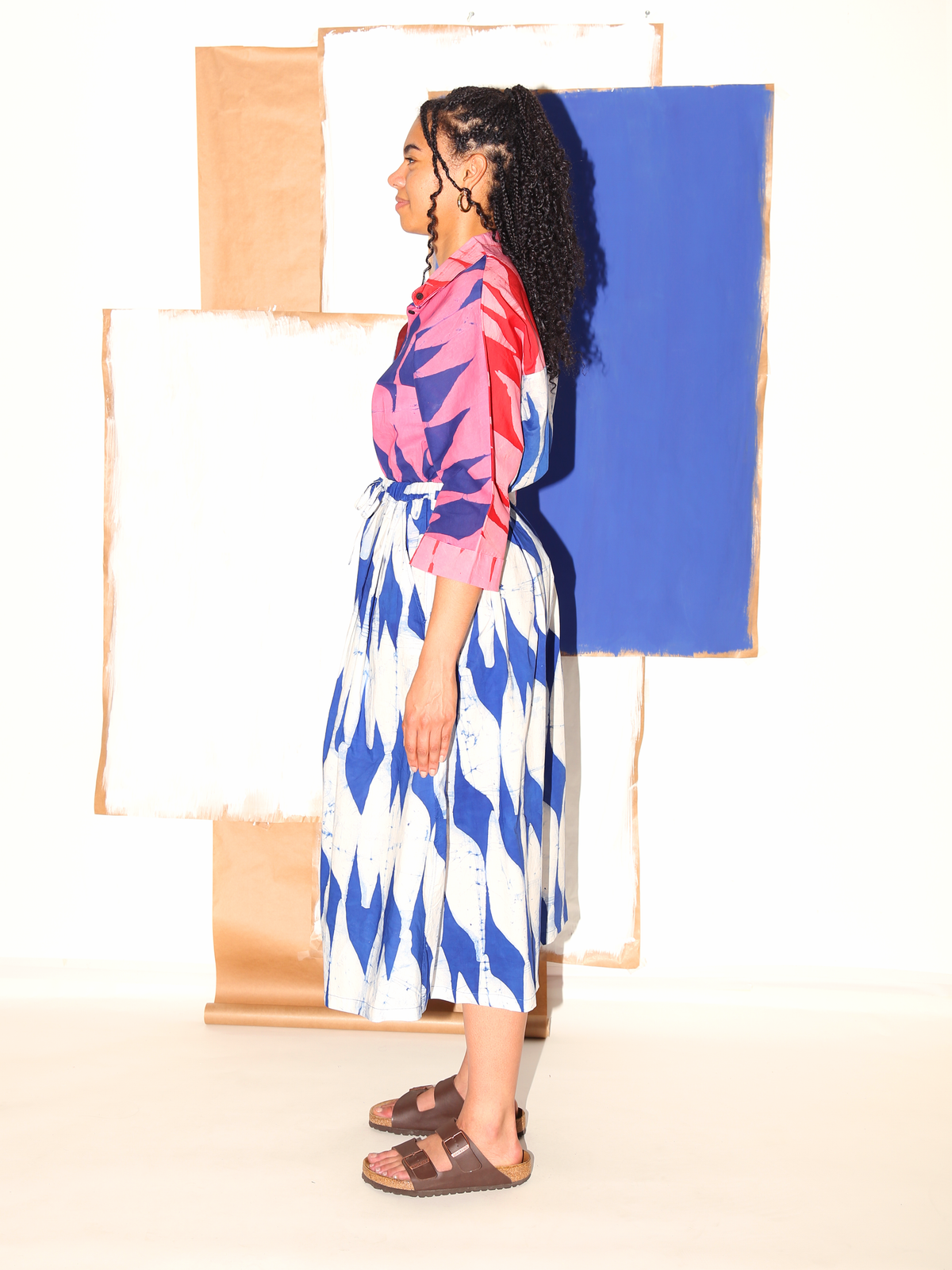 OULA Skirt / Blue Flags