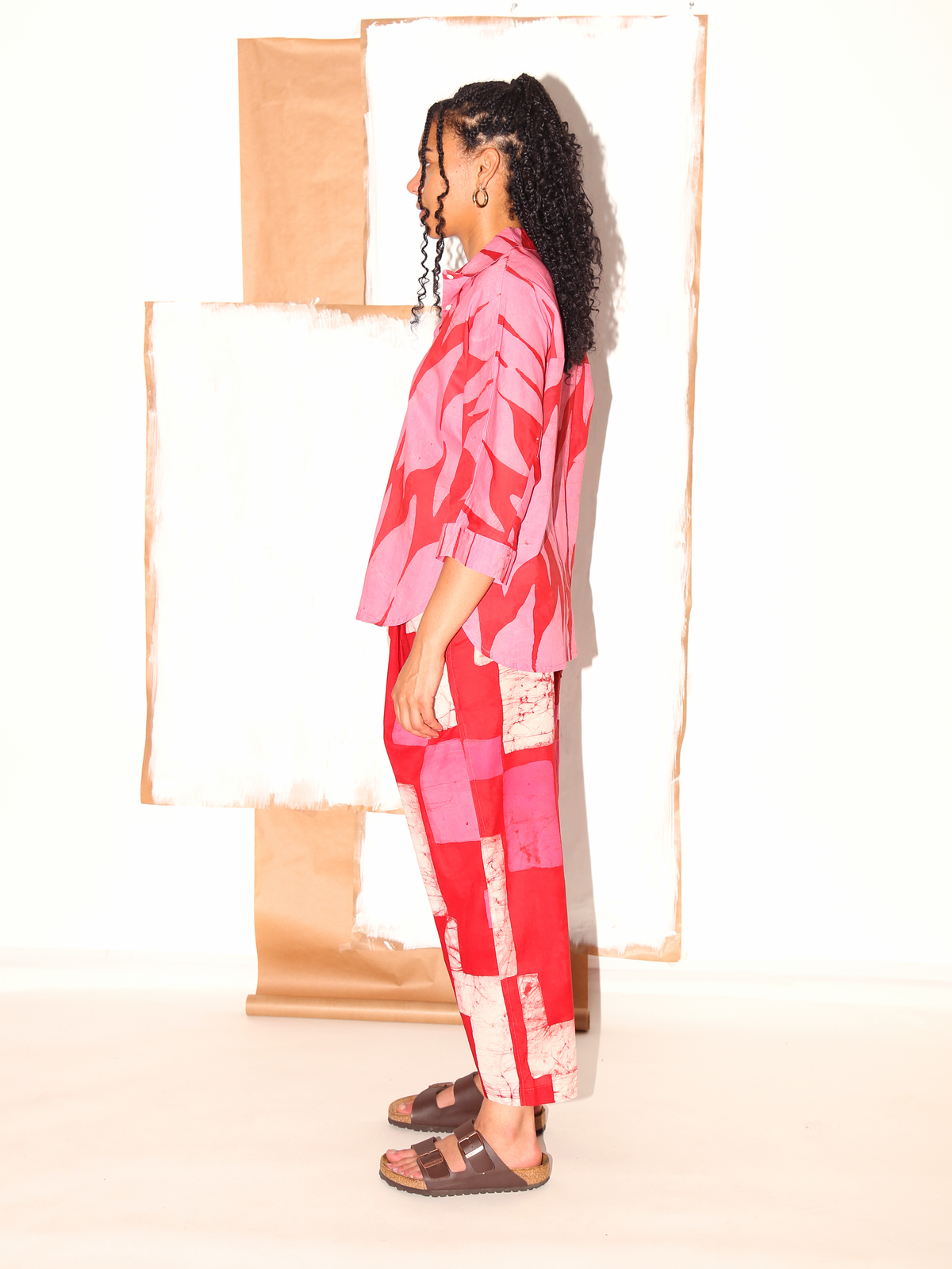 MAKEBA Shirt / Pink Flags