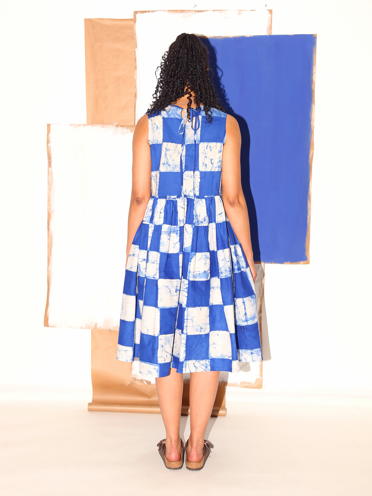 NEHA Dress / Blue Checker