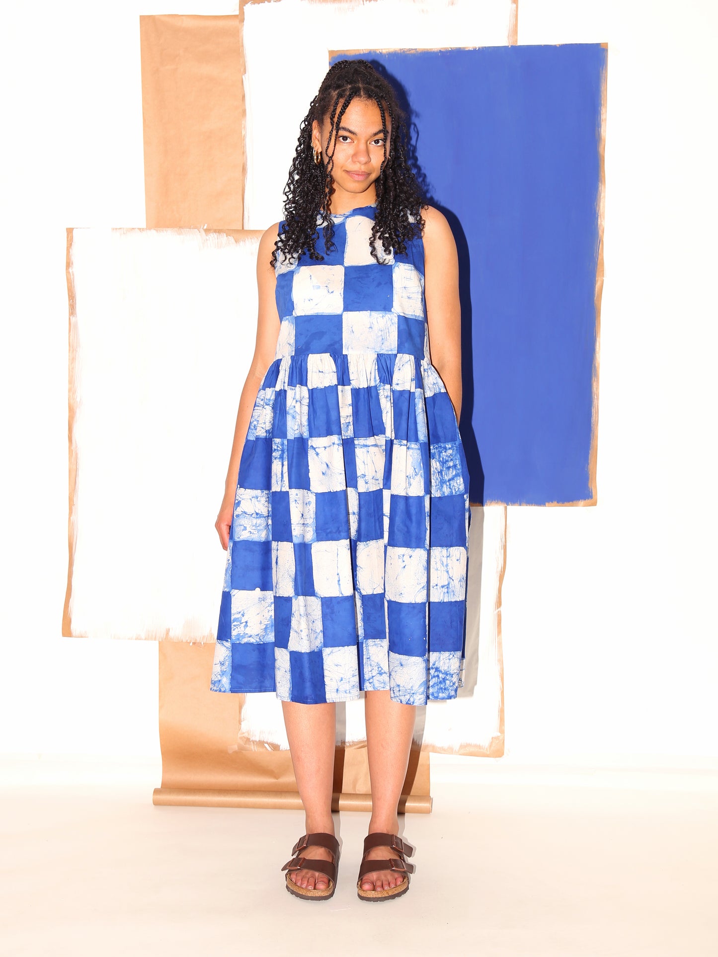 NEHA Dress / Blue Checker