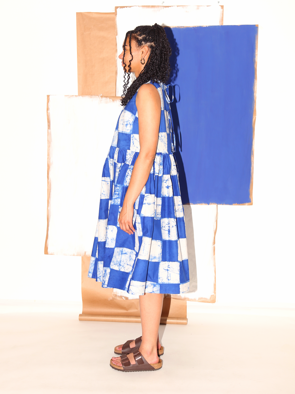 NEHA Dress / Blue Checker