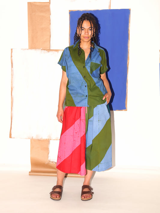TAMIRA Shirt / Perspectives Blue