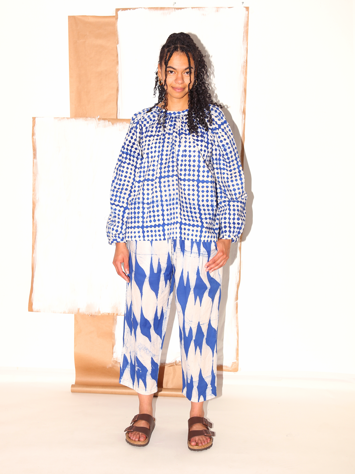 SASA Top / Blue Diamonds