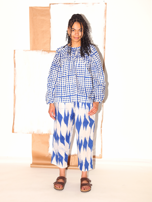 SASA Top / Blue Diamonds
