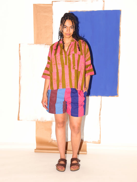 Tali Top / Pink Earth Stripes