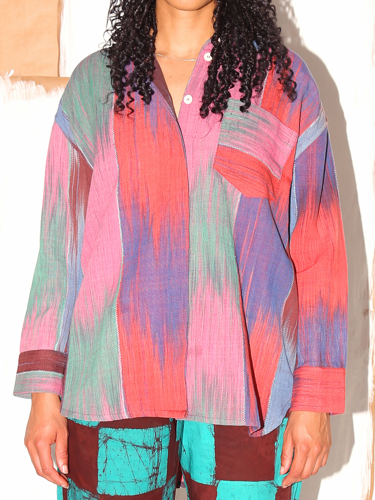 TAMALA Shirt/ Berry Ikat