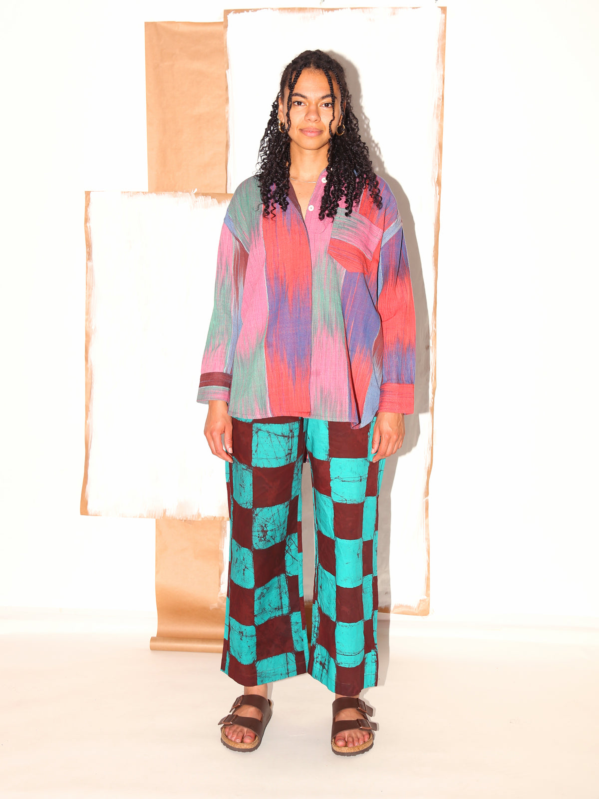 TAMALA Shirt/ Berry Ikat