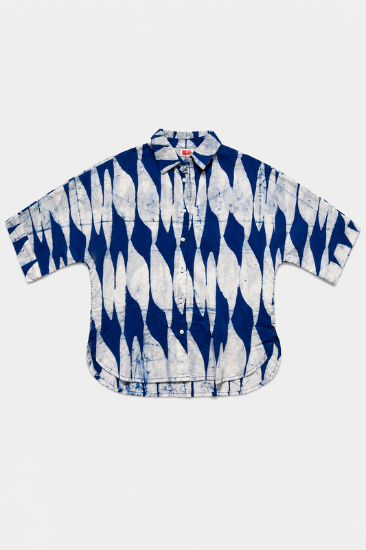 MAKEBA Shirt / Blue Flags