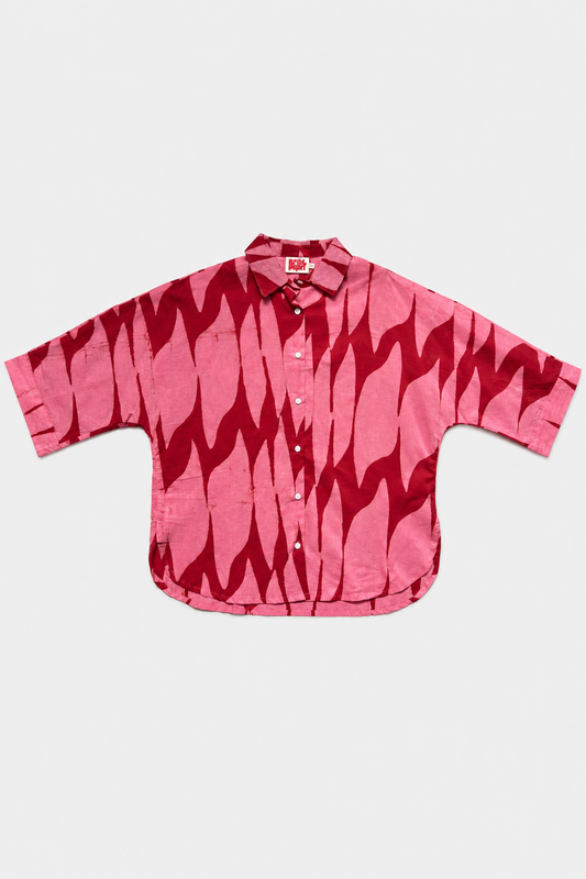 MAKEBA Shirt / Pink Flags