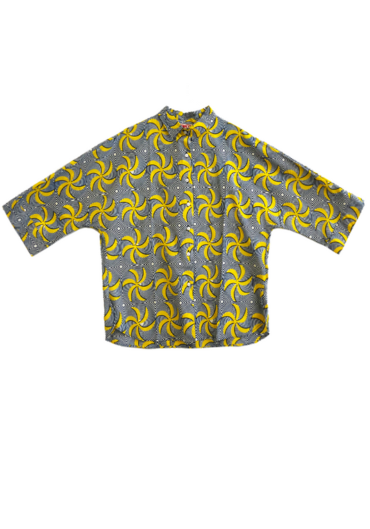 MAKEBA Shirt / Yellow Fan